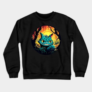 Anime Cheshire Cat Alice in Wonderland Crewneck Sweatshirt